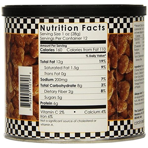 The Carolina Nut Co Carolina Nut Co. Honey Roasted Chipotle Peanuts 12 oz Can - 11070