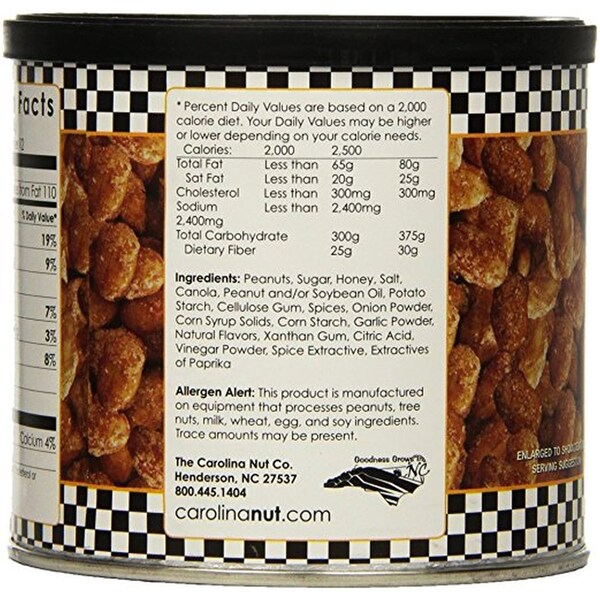 The Carolina Nut Co Carolina Nut Co. Honey Roasted Chipotle Peanuts 12 oz Can - 11070