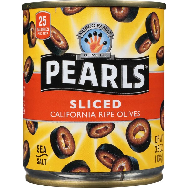 Pearls Olives Sliced Black 3.8 oz., PK12 - 4832315