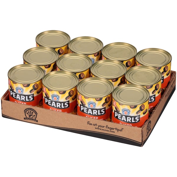Pearls Olives Sliced Black 3.8 oz., PK12 - 4832315