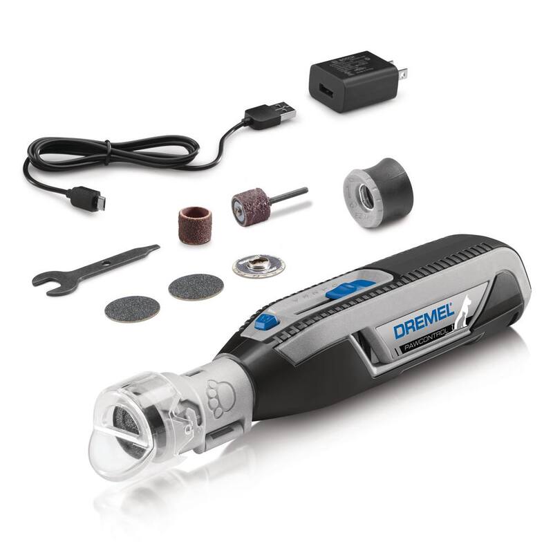 Kit inalámbrico para el cuidado de mascotas Dremel de 4 voltios y 2 amperios con 7 accesorios - 7760-PGK