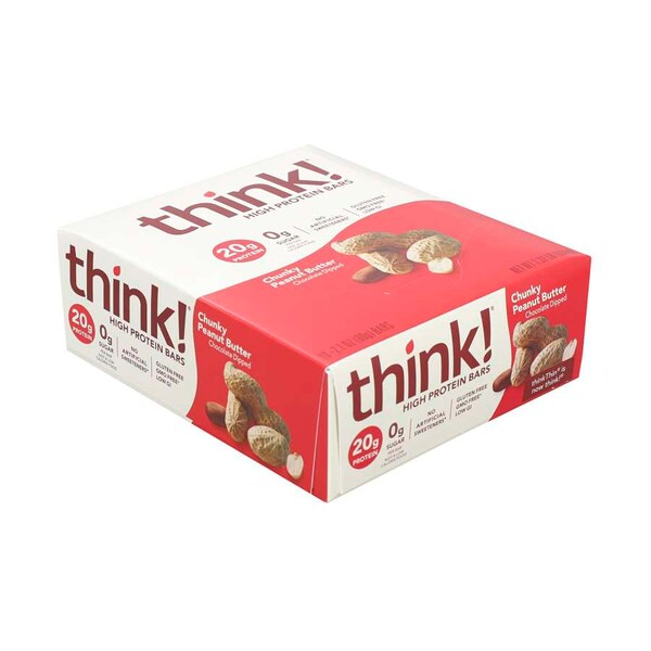 Thinkthin thinkThin Chunky Peanut Butter Protein Bar 2.1 oz. Bar, PK120 - 1074663