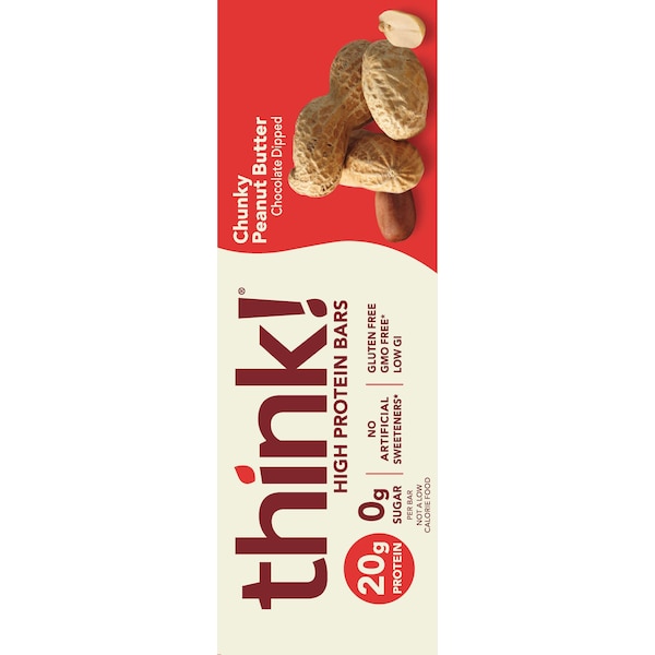 Thinkthin thinkThin Chunky Peanut Butter Protein Bar 2.1 oz. Bar, PK120 - 1074663
