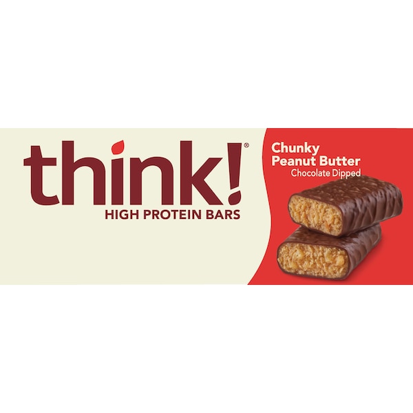 Thinkthin thinkThin Chunky Peanut Butter Protein Bar 2.1 oz. Bar, PK120 - 1074663