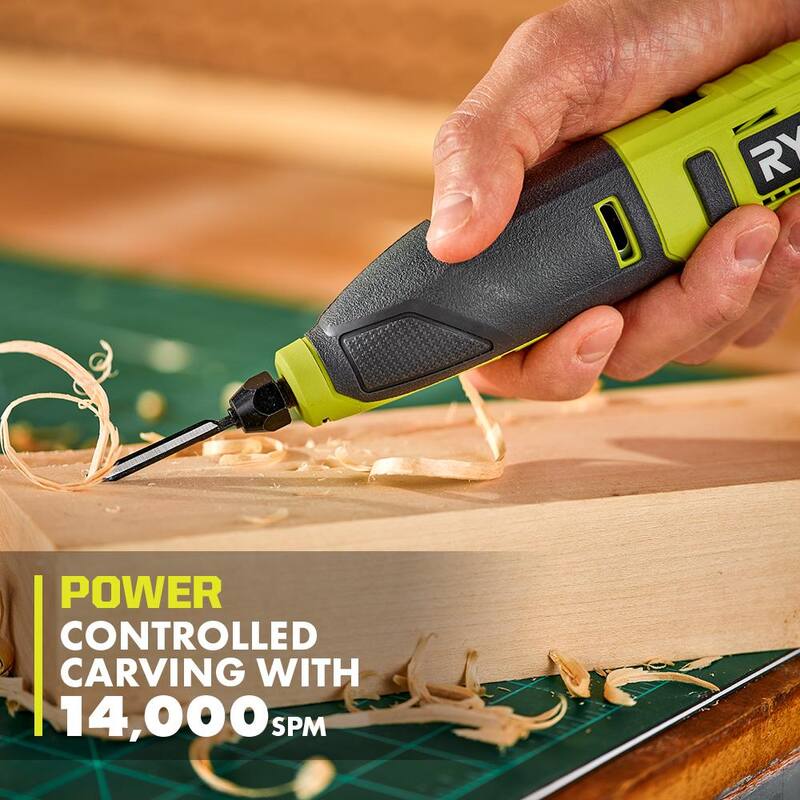 Kit de tallador de energía de litio USB RYOBI con batería de litio USB de 2.0 Ah y cable de carga - FVH51K