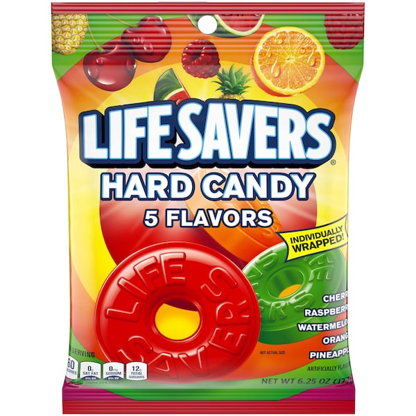 Life Savers Lifesavers Five Flavor Hard Candies Bag 6.25 oz., PK12 - 260319