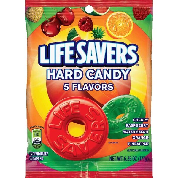 Life Savers Lifesavers Five Flavor Hard Candies Bag 6.25 oz., PK12 - 260319