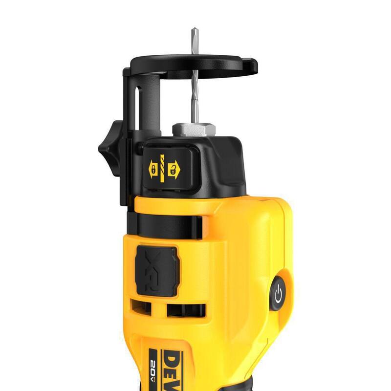 Herramienta inalámbrica para cortar paneles de yeso DEWALT 20V XR de iones de litio con paquete de batería de 20V MAX XR 5.0 Ah y cargador - DCE555BWDCB205C