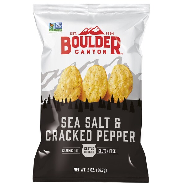 Boulder Canyon Boulder Canyon Sea Salt & Cracked Pepper Chips 2 oz Bagged - 527693