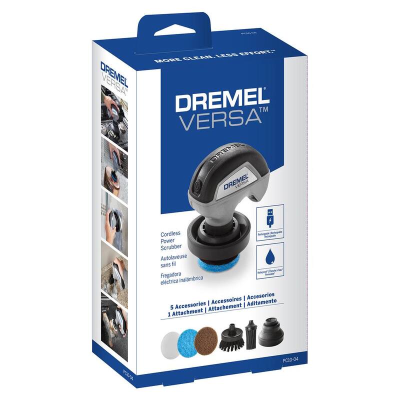 Kit de herramientas de limpieza rotativa de alta potencia Dremel Versa inalámbrico de 4 volts con batería de iones de litio - PC10-04.