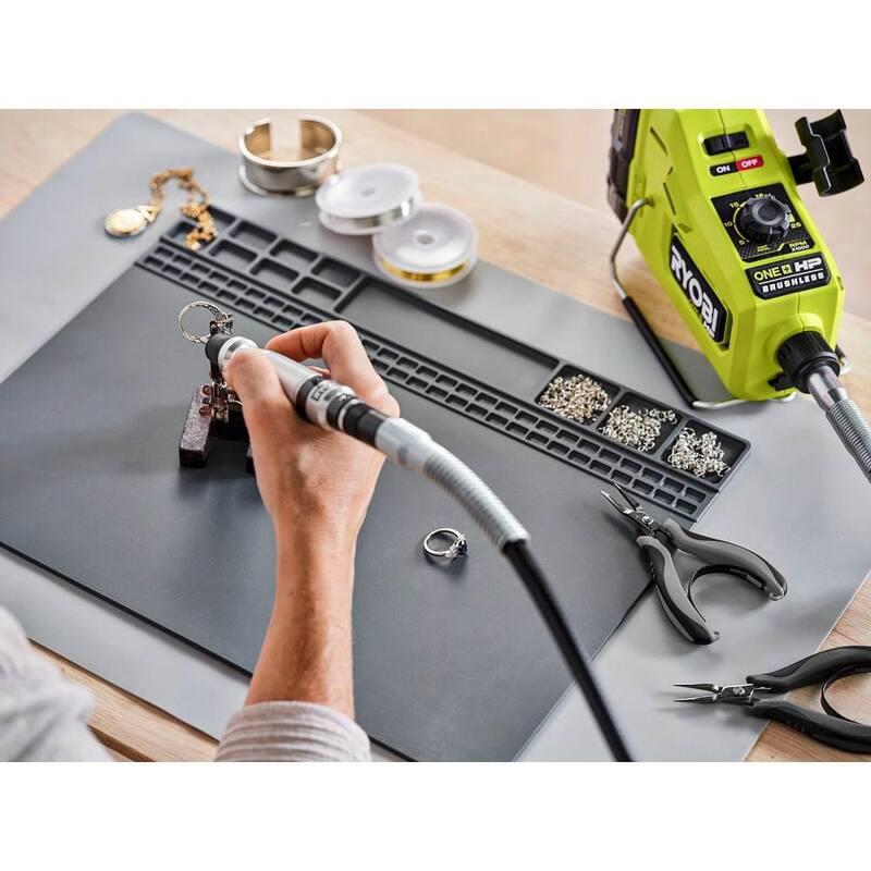Herramienta rotativa inalámbrica sin escobillas RYOBI ONE+ HP 18V (Sólo herramienta) con pedal de pie de velocidad variable - PBLRT01B-A90FP01A