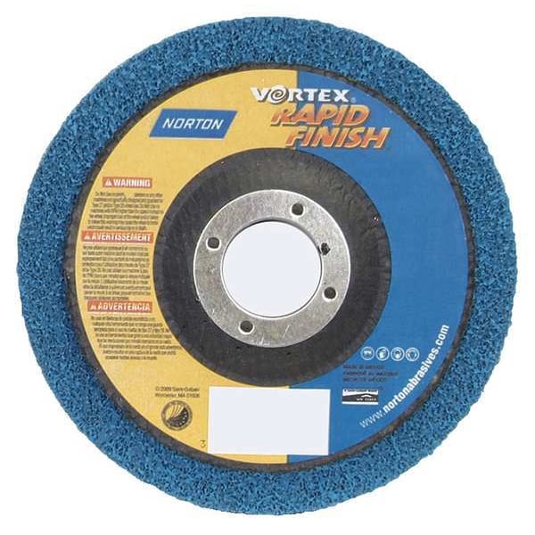 Norton Abrasives Non-Woven Depressed Center Disc, Type 27, 4 1/2 in Dia, 1/2 in Thick, 7/8 in Arbor Hole Size - 66254429268