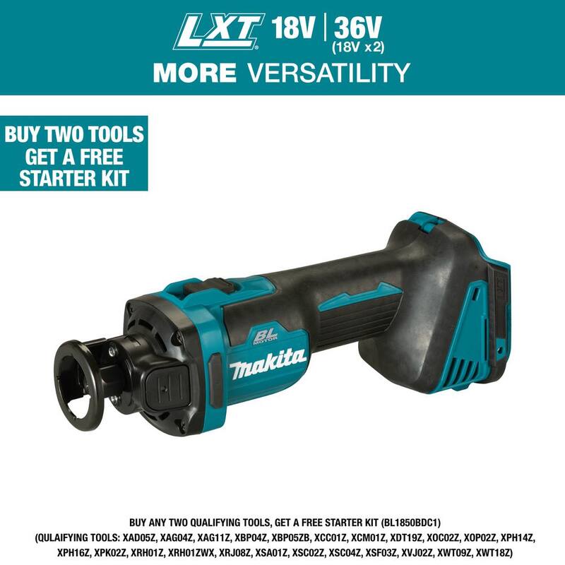 Herramienta inalámbrica para recorte Makita 18V LXT de ion de litio sin escobillas, compatible con AWS (solo herramienta) - XOC02Z
