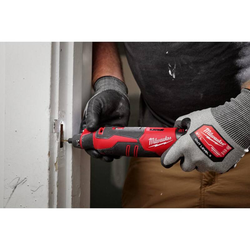 Herramienta rotativa inalámbrica Milwaukee M12 12V de iones de litio con motor sin escobillas y paquete de batería de salida alta de 2.5 Ah - 2525-20-48-11-2425