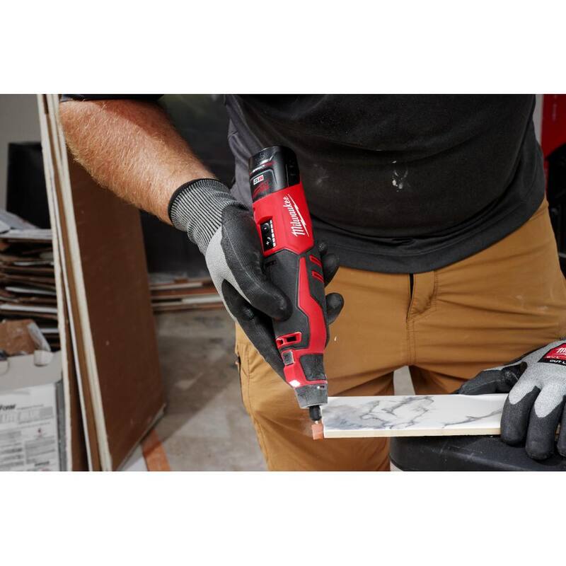 Herramienta rotativa inalámbrica Milwaukee M12 12V de iones de litio con motor sin escobillas y paquete de batería de salida alta de 2.5 Ah - 2525-20-48-11-2425