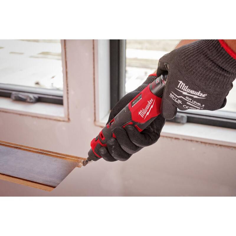 Herramienta rotativa inalámbrica Milwaukee M12 12V de iones de litio con motor sin escobillas y paquete de batería de salida alta de 2.5 Ah - 2525-20-48-11-2425