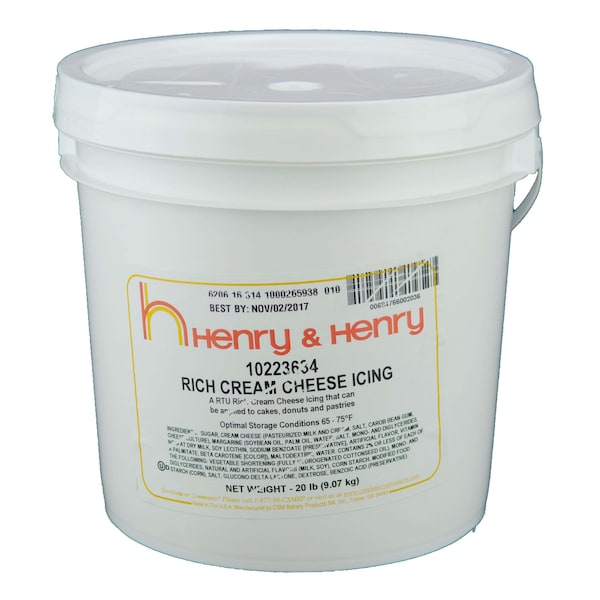 Henry And Henry Henry And Henry Cream Cheese Icing, 20lbs - 10223634