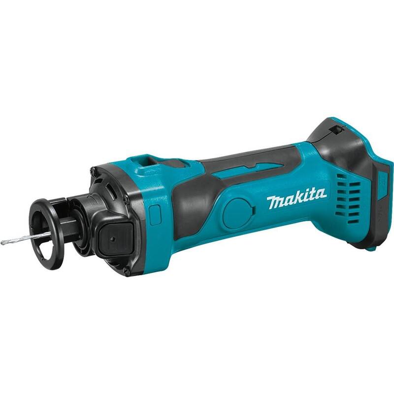Herramienta inalámbrica para cortar con batería de iones de litio de 18V LXT de Makita con punta de corte en espiral de 1/8 pulgadas y consejos de guía para tablaroca (paquete de 10) - XOC01Z-193452-3