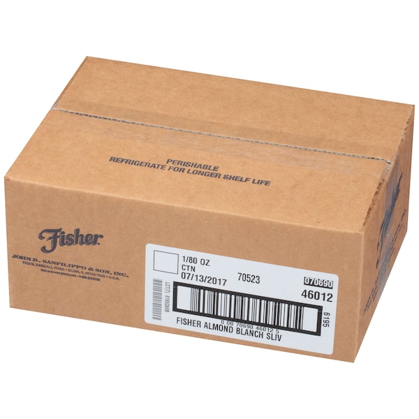 Fisher Fisher Blanched Slivered Almonds 5lbs - 70523