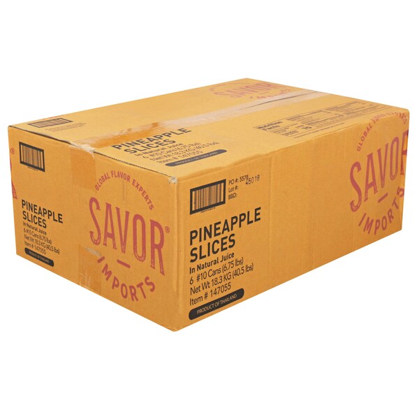 Savor Imports Savor Imports Choice Pineapple Slices In Juice No 10 Can, PK6 - 147055