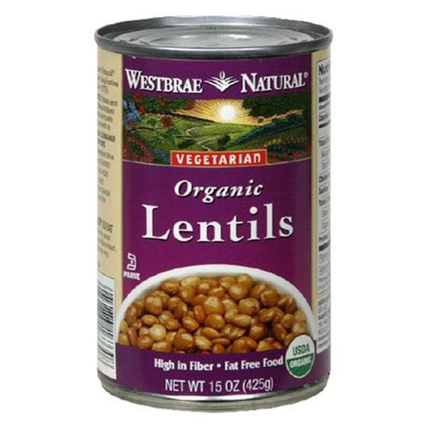 Westbrae Foods Westbrae Foods 21668 Organic Lentil Beans Fat Free - 21668
