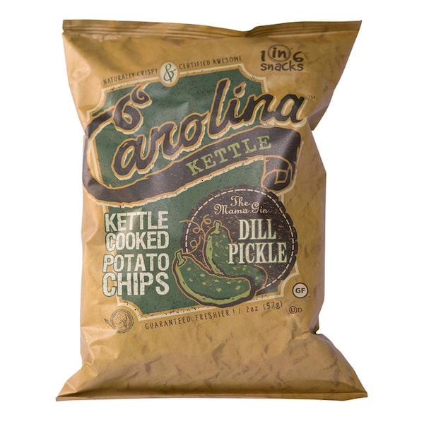 1 In 6 Snacks 1 in 6 Snacks Carolina Dill Pickle Potato Chips 2 oz Bagged - 10604