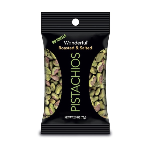 Wonderful Wonderful No Shell Roasted/Salted Pistachios 2.5 oz Pegged - 91013