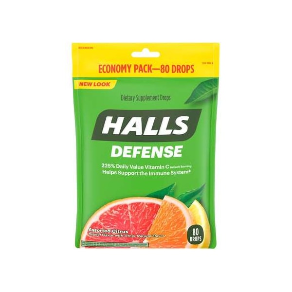 Halls Halls Defense Assorted Citrus Cough Drops 80 Count, PK12 - 63789
