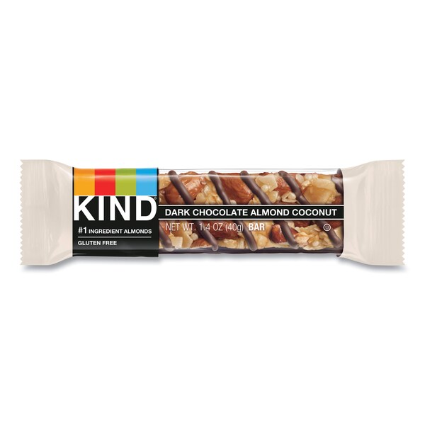 Kind Fruit and Nut Bars, Dark Chocolate Almond and Coconut, 1.4 oz Bar, PK12 - 19987