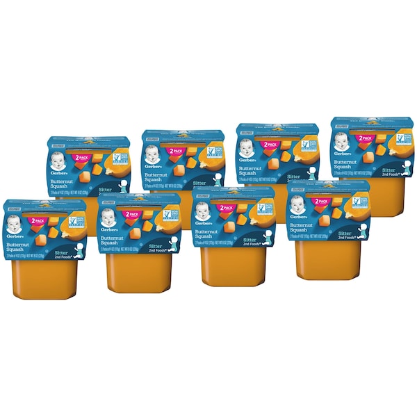 Gerber Gerber 2nd Foods Baby Food Butternut Squash 4 oz., PK16 - 00015000076535