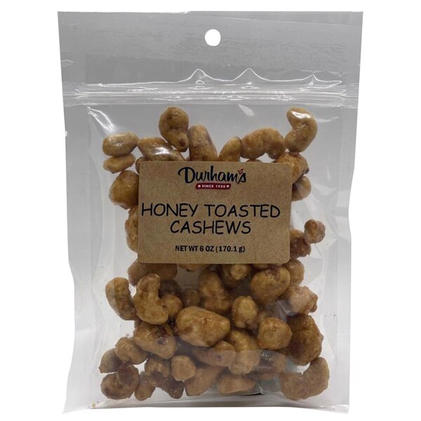 Durhams Durhams Honey Toasted Cashews 6 oz Bagged - 7304240019