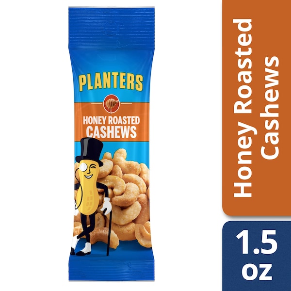 Planters Planters Honey Roasted Cashews 1.5 oz. Bag, PK108 - 10029000075396