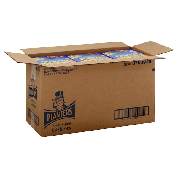 Planters Planters Honey Roasted Cashews 1.5 oz. Bag, PK108 - 10029000075396