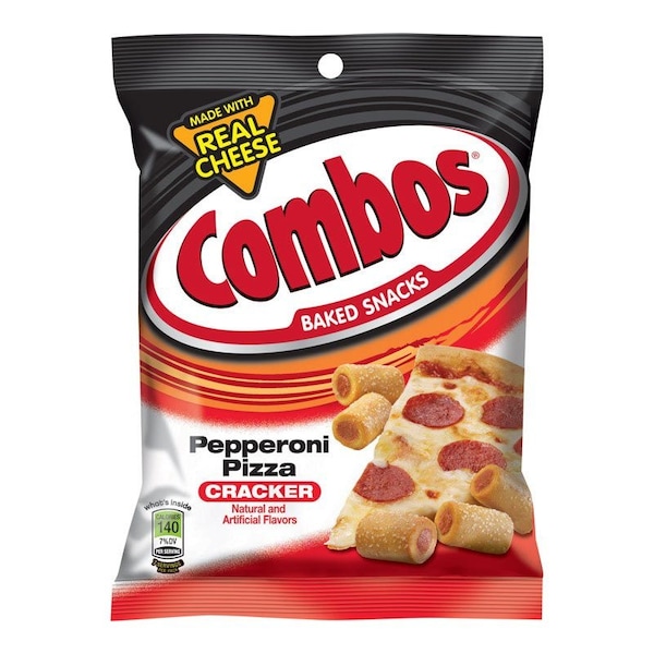 Snickers Combos Baked Snacks Pepperoni Pizza Crackers 6.3 oz Bagged - 273757