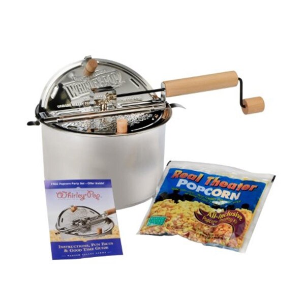 Wabash Valley Farms 24003DS Stainless Steel Whirley-Pop  Real Theater Popping Kit - WA599182