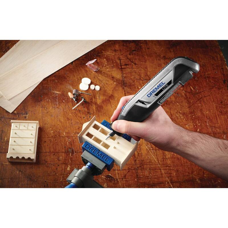 Kit de herramienta rotativa inalámbrica Dremel Lite 4V con velocidad variable y USB, con kit de 11 piezas para tallado y grabado rotativo - 7760-N/10+72901