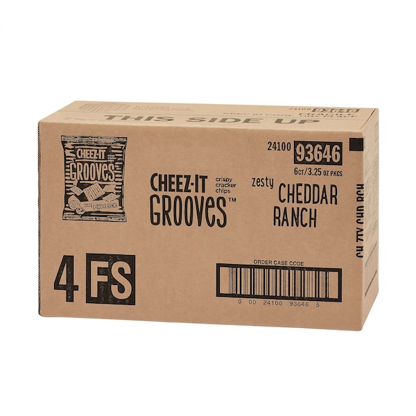 Cheez-It Cheez-It Grooves Zesty Cheddar Ranch Crackers 3.25 oz. Bag, PK6 - 2410093646