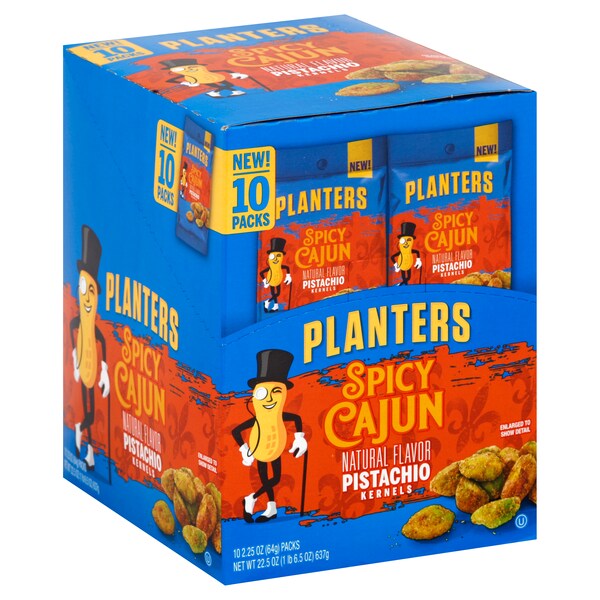 Planters Planters Spicy Cajun Pistachio 2.25 oz. Tube, PK30 - 10029000025797