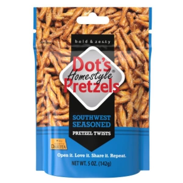 Dots Homestyle Pretzels 99080 Pretzel Twist, Southwest Flavor, 5 oz Bag - 59010