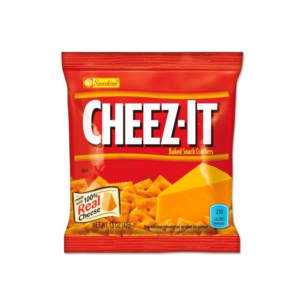 Kelloggs Sunshine Cheez-it Crackers, 1.5 oz. Bag, Reduced Fat, 60/Carton - 2410012226