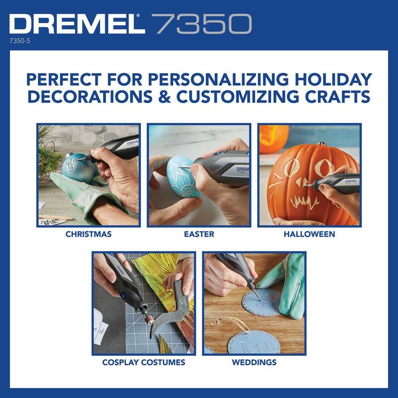 Kit de herramientas rotativas inalámbricas USB Dremel Light Duty DIY 4V con 20 accesorios de limpieza y pulido - 7350+726-01