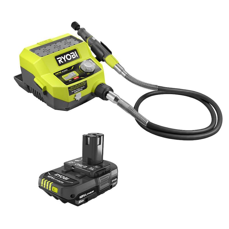 Estación de herramienta rotativa inalámbrica RYOBI ONE+ 18V con batería GRATIS de 2.0 Ah - PCL480B-PBP006