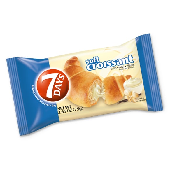 7 Days 7 Days Croissant Single Serve Tray Vanilla 2.65 oz., PK24 - 500120202