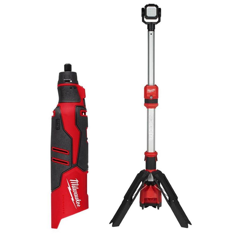 Herramienta rotativa inalámbrica sin escobillas de 12V de ion de litio Milwaukee M12 con luz de trabajo ROCKET LED de 1400 lúmenes M12 (sólo herramienta) - 2525-20-2132-20