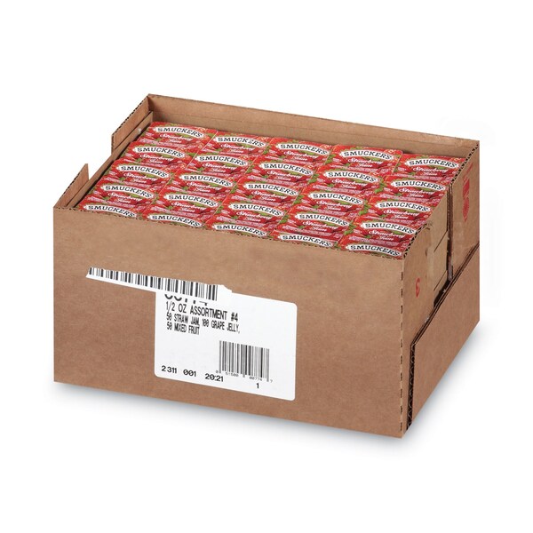 Smuckers Smucker's Jam Assortment, Single Serving Packs, 0.5 oz, PK200 - 5150000774