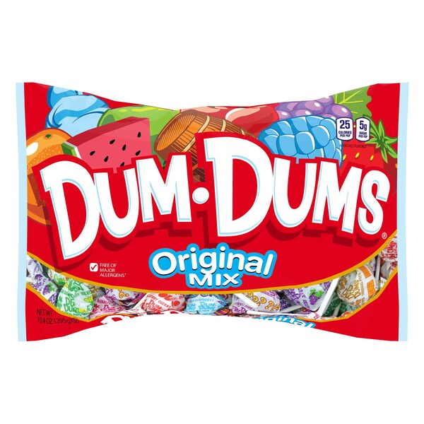 Dum Dums Dum Dums 10.4 oz. Lay Down Bags Non Display, PK12 - 20189