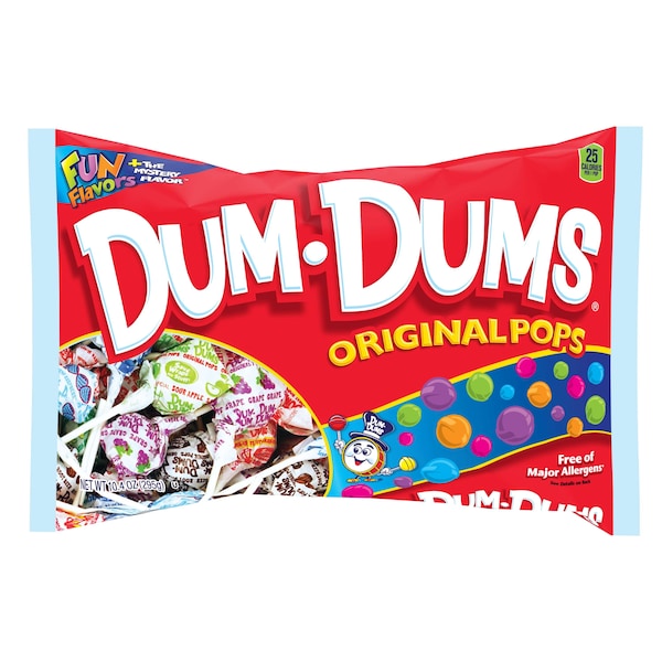 Dum Dums Dum Dums 10.4 oz. Lay Down Bags Non Display, PK12 - 20189