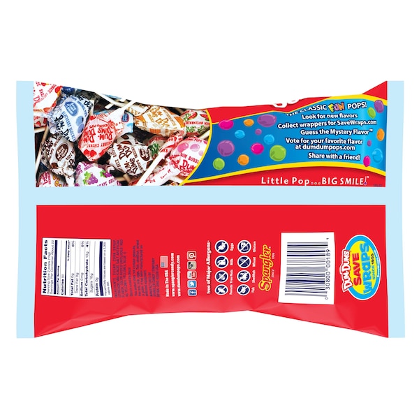 Dum Dums Dum Dums 10.4 oz. Lay Down Bags Non Display, PK12 - 20189