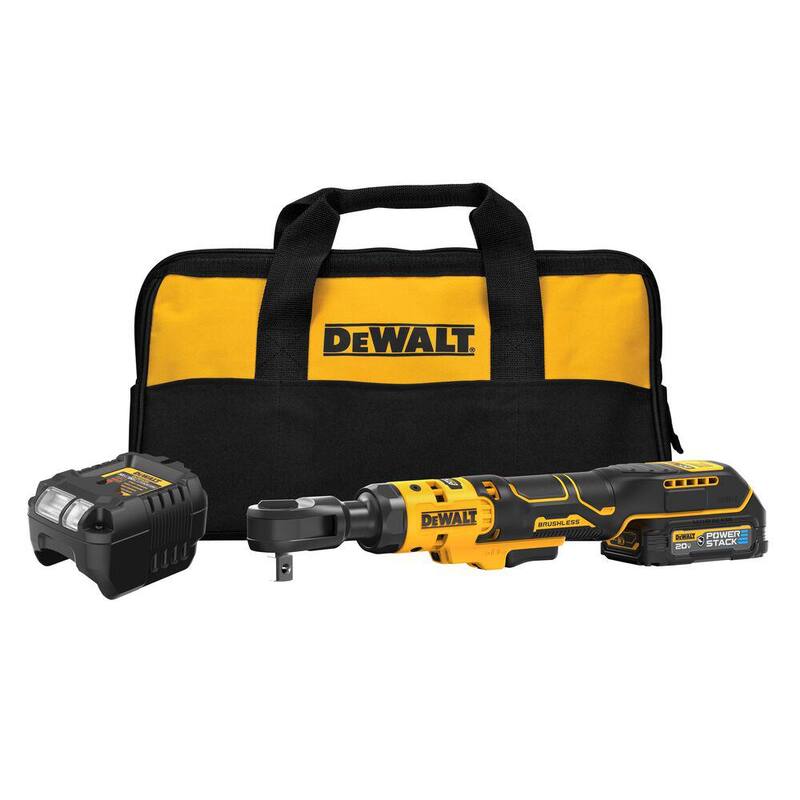 Llave de trinquete inalámbrica DEWALT 20-Volt MAX de 1/2 pulgadas con batería de iones de litio - DCF512GE1