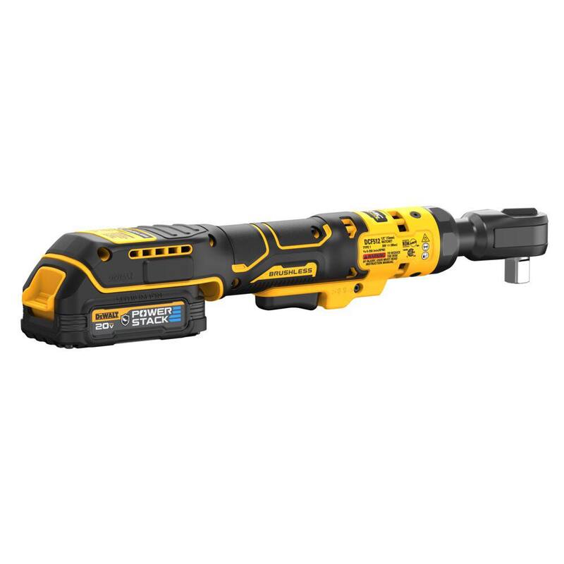 Llave de trinquete inalámbrica DEWALT 20-Volt MAX de 1/2 pulgadas con batería de iones de litio - DCF512GE1